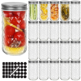 Keketin 12oz mason jar with screw lid for reliable food storage and canning.