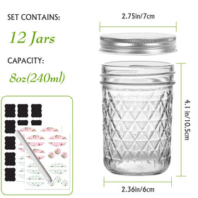 Keketin 240ml jars, perfect for homemade preserves in a 12-pack.