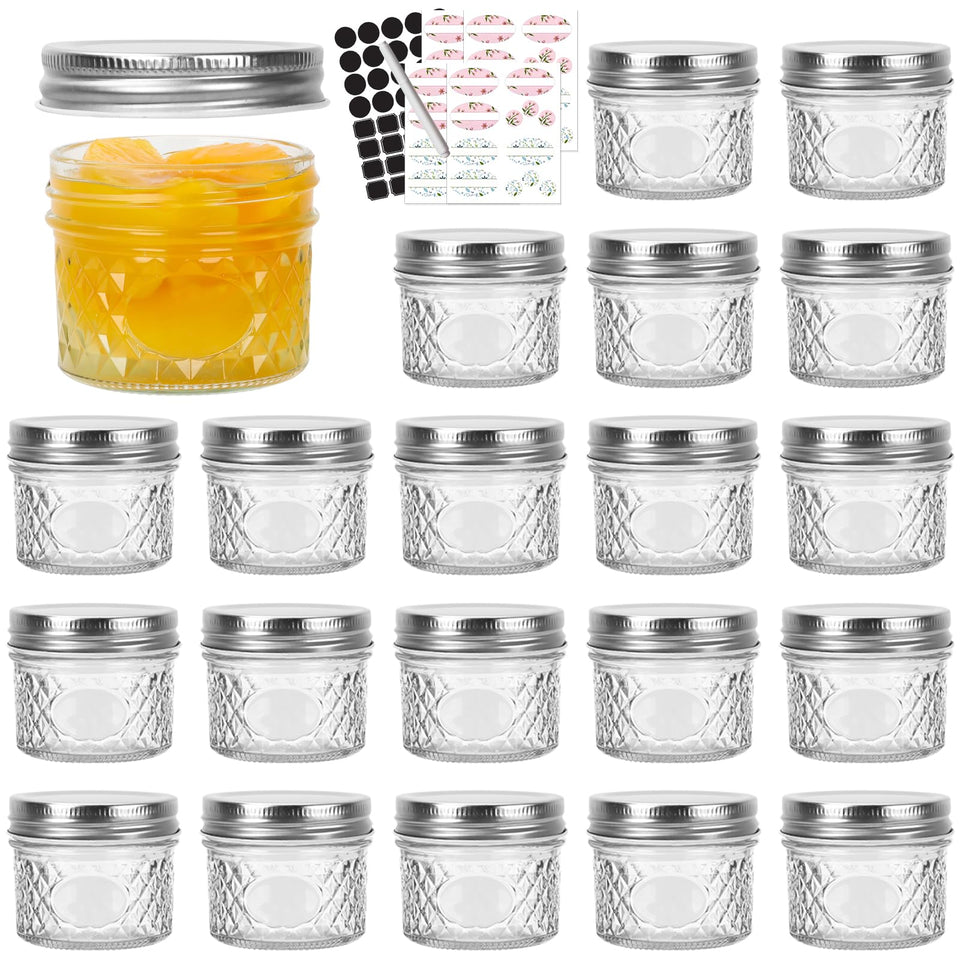 Keketin 4oz mason jar with airtight lids for secure storage.