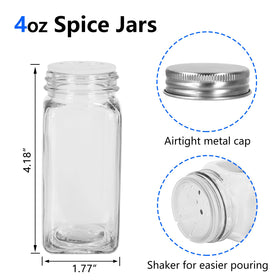 Keketin airtight silver caps and shaker lids preserve freshness and easy measuring.