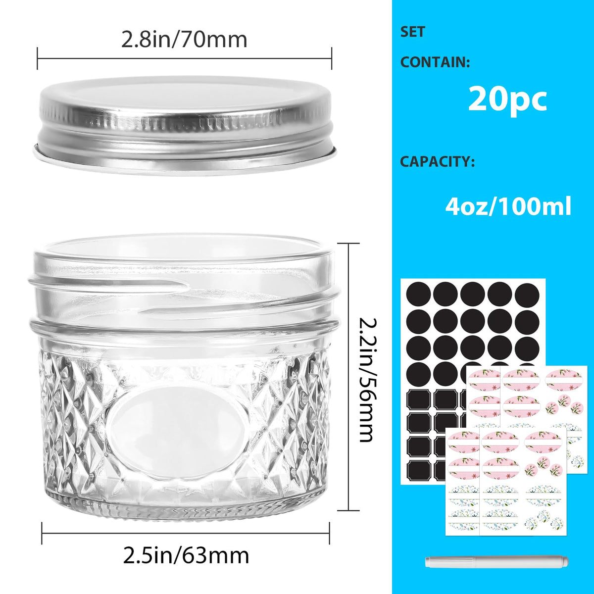 Keketin jars include labels for organized pantry and gifting.