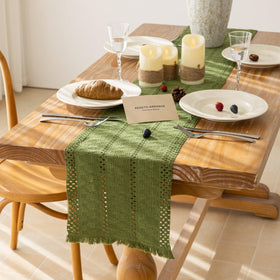 Keketoarrange bohemian dining decoration runner for cozy settings