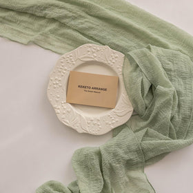 Keketoarrange cheesecloth runner texture highlights natural look and quality