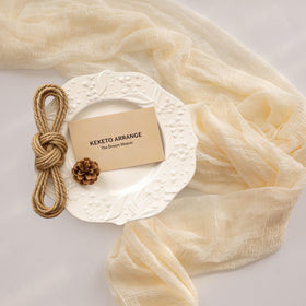Keketoarrange outdoor garden party table runner adds light boho charm