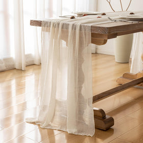 Keketoarrange rustic cheesecloth table runner ideal for wedding decor