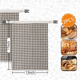 KEKUOU natural linen bread bag 13x17 stores loaves neatly