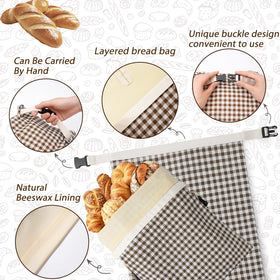 KEKUOU removable inner beeswax liner for quick cleaning and longer bag life