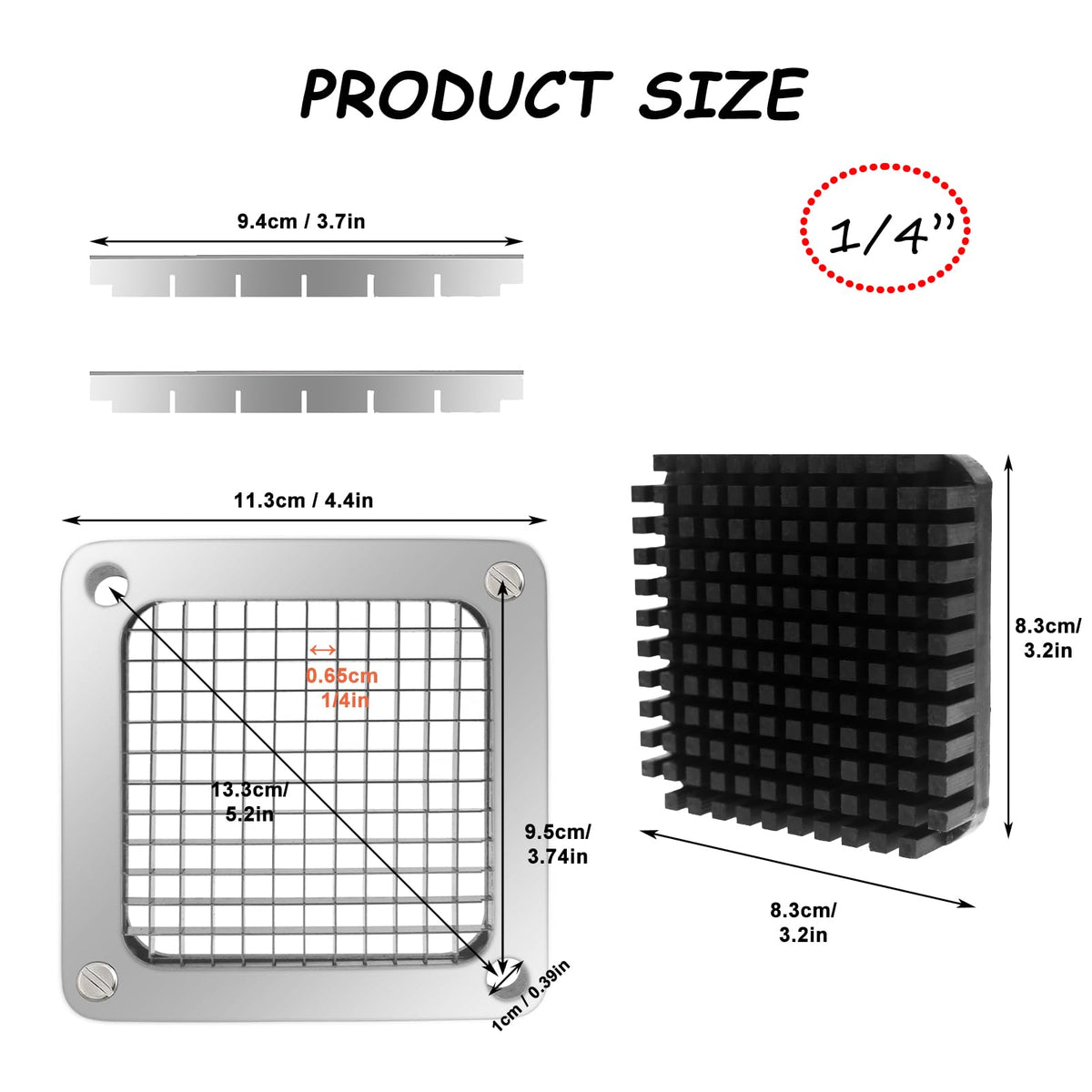 KELEYU blade assembly on frame showing durable rust-resistant construction