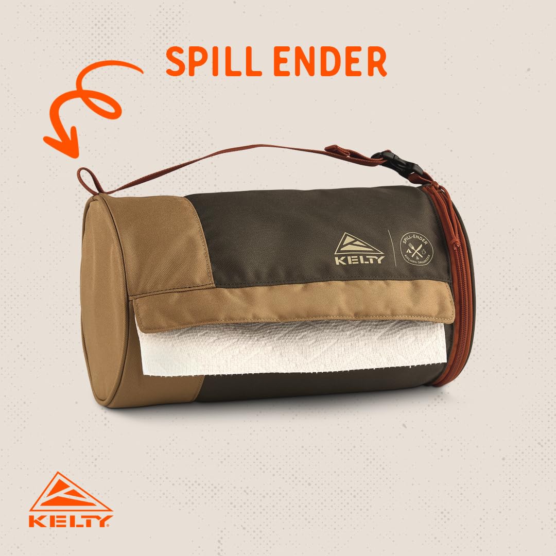 Kelty Spill-Ender oversized-roll fit ensures smooth dispensing for large rolls.