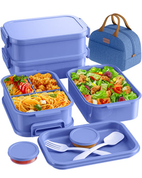 KEMETHY adults bento 3-tier with 74oz capacity for daily meal prep.