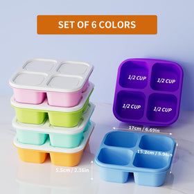 KEMETHY bento lid showing easy-open semicircular design for quick access.