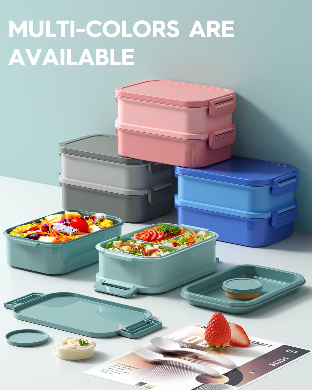 KEMETHY bento box can be frozen or microwaved with lid removed