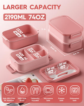 KEMETHY open bento shows three-tier compartments for varied meals