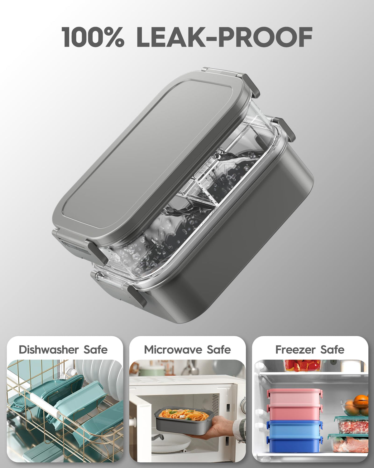 KEMETHY BPA-free materials offer safe, odor-free lunch storage.