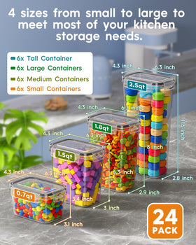 Kemethy container set in four sizes for versatile storage options in the kitchen