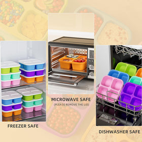 KEMETHY container is freezer, microwave, and dishwasher safe for convenient cleanup.