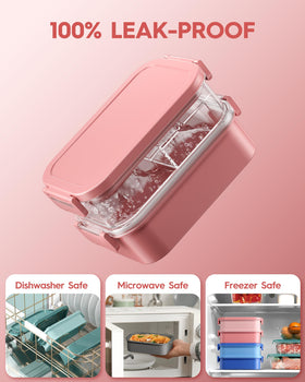 KEMETHY lunch box freezer microwave safe with easy care