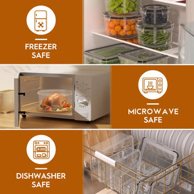 Kemethy microwave and dishwasher-safe design for easy reheating and cleaning