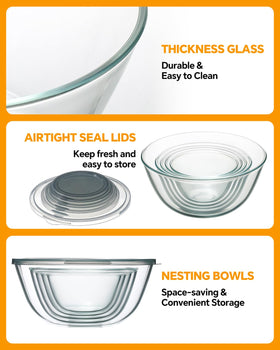 KEMETHY nesting design bowls save space and keep kitchen organized