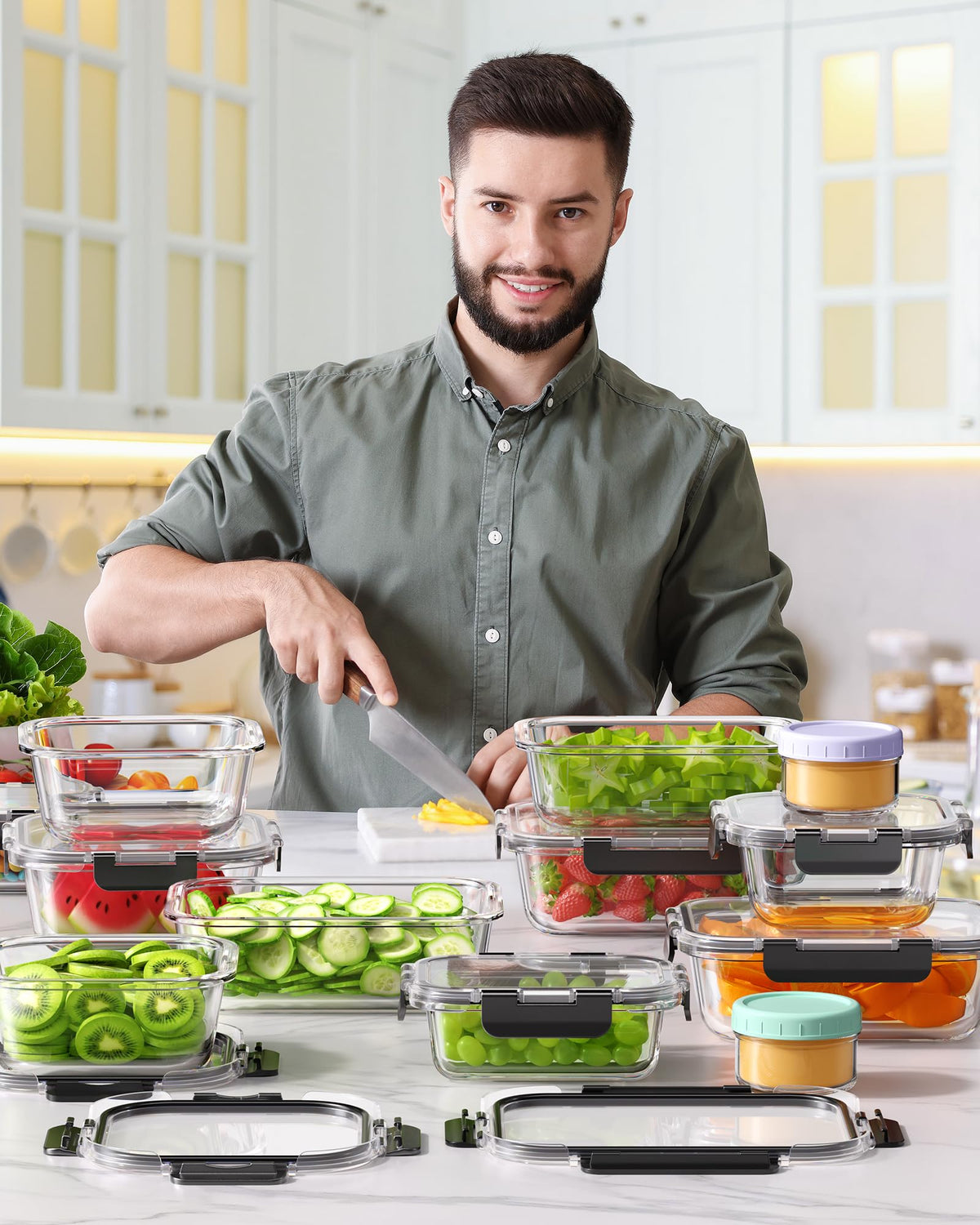 KEMETHY pantry organizers keep leftovers neat and visible.