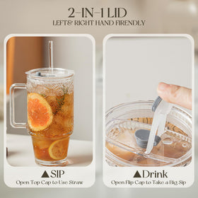 KEMORELA clear reusable drinkware emphasizes visibility and eco-friendly reuse