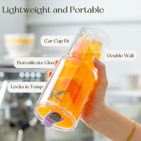 KEMORELA crystal-clear glass tumbler showcases vibrant drinks with elegance.
