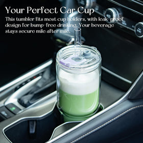 KEMORELA daily hydration tumbler suitable for water, tea, and smoothies.