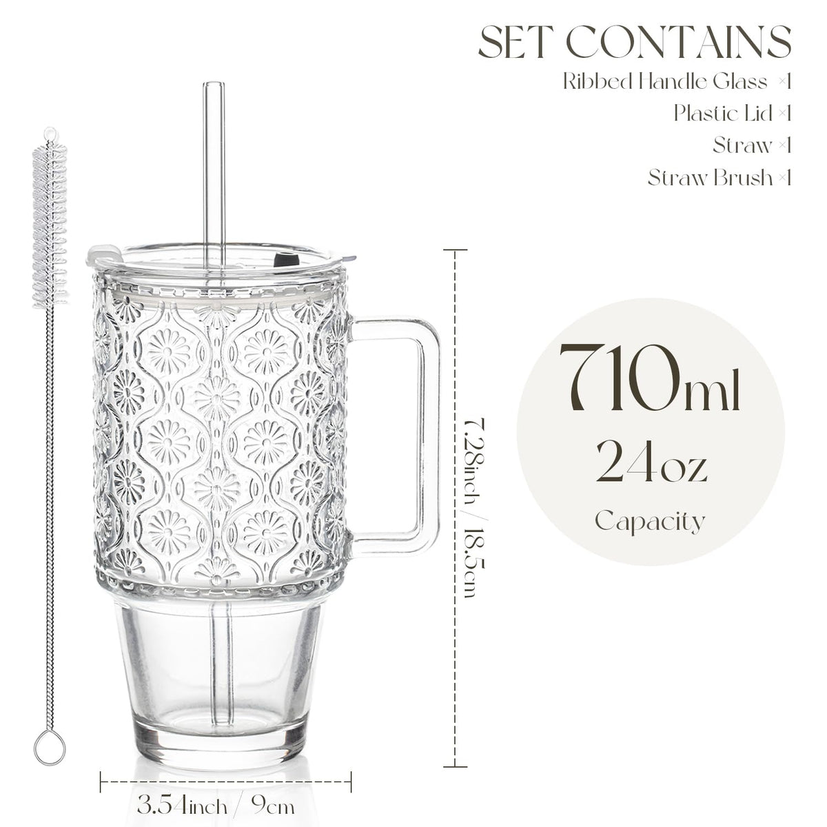 KEMORELA dishwasher-safe glass tumbler for quick cleaning