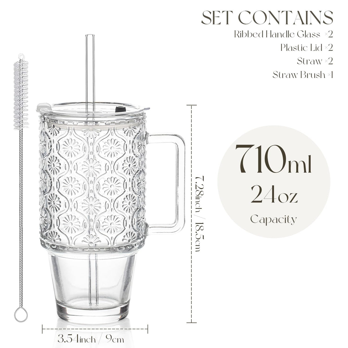 KEMORELA dishwasher-safe glass tumbler for easy cleaning