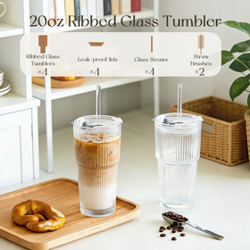 KEMORELA reusable durable glass cup you can dishwasher-clean