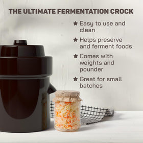 Kenley crock weights keep vegetables submerged during fermentation
