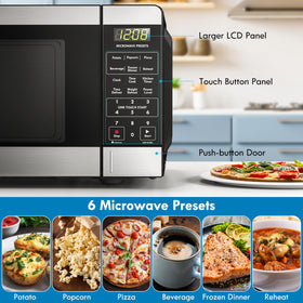 Kenmore 900W microwave provides quick reheats and even heating