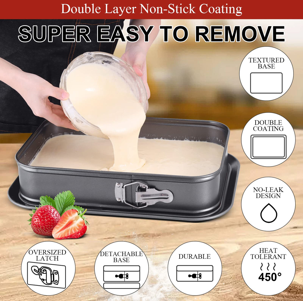 Kenond non-stick coating offers food-grade safety and easy release.