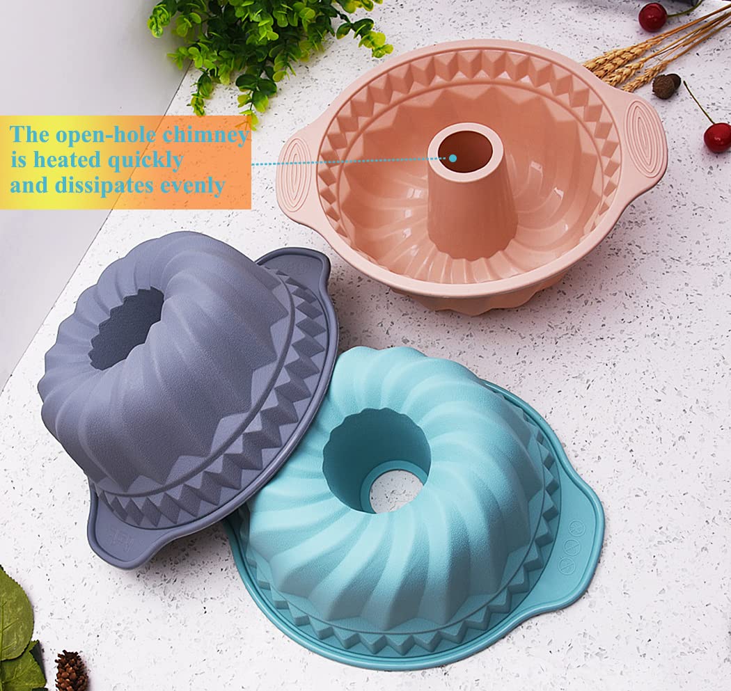 Kenond blue bake pan set for oven and jelly molds.