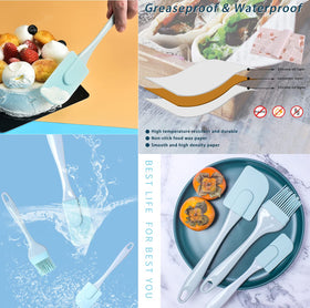 Kenond silicone scraper set in sky blue for gentle scraping and cleanup.