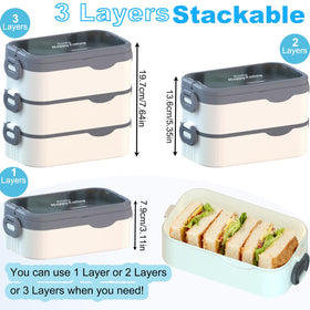 Kenuket bento box with layered sealer lids preserves freshness.