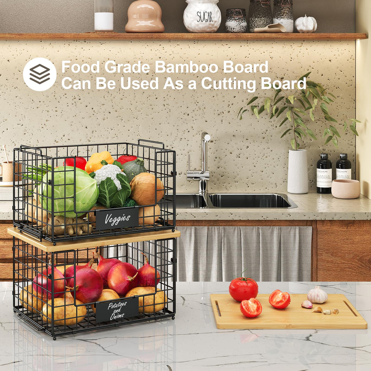 Keomaisyto bamboo-top used as a cutting board for quick prep