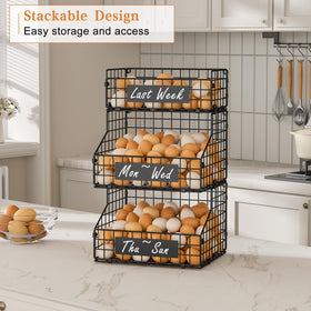 Keomaisyto kitchen pantry display stores eggs and produce.