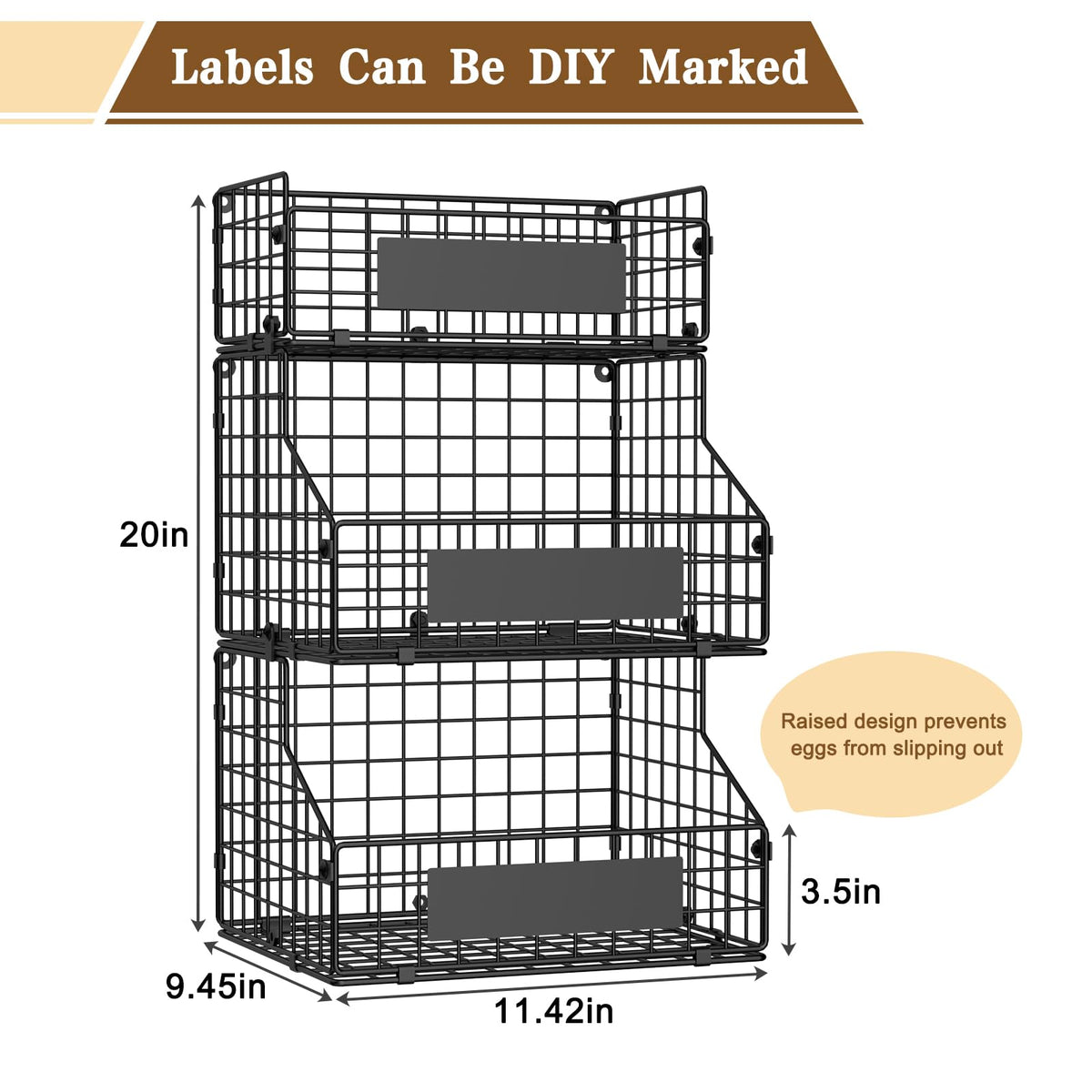 Keomaisyto wall-mount storage for eggs and produce.