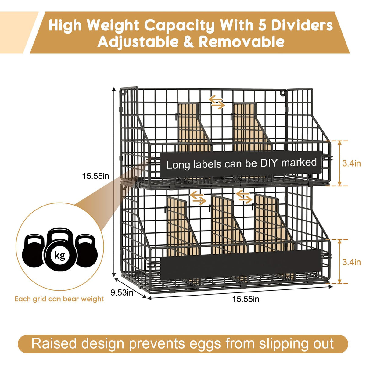 Keomaisyto wall-mounted egg organizer frees counter space