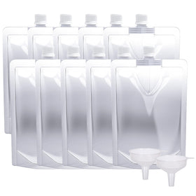 Keon plastic pouches leak-proof cap close for secure travel and daily use.