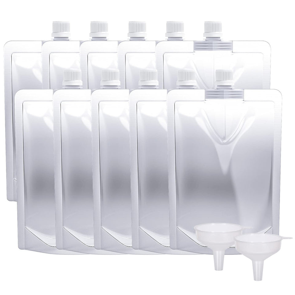 Keon plastic pouches leak-proof cap close for secure travel and daily use.