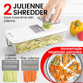 KEOUKE crinkle slicer adds texture to potatoes and carrots.