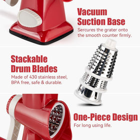 KEOUKE rotary cheese grater grating action reduces manual effort without sacrificing control.