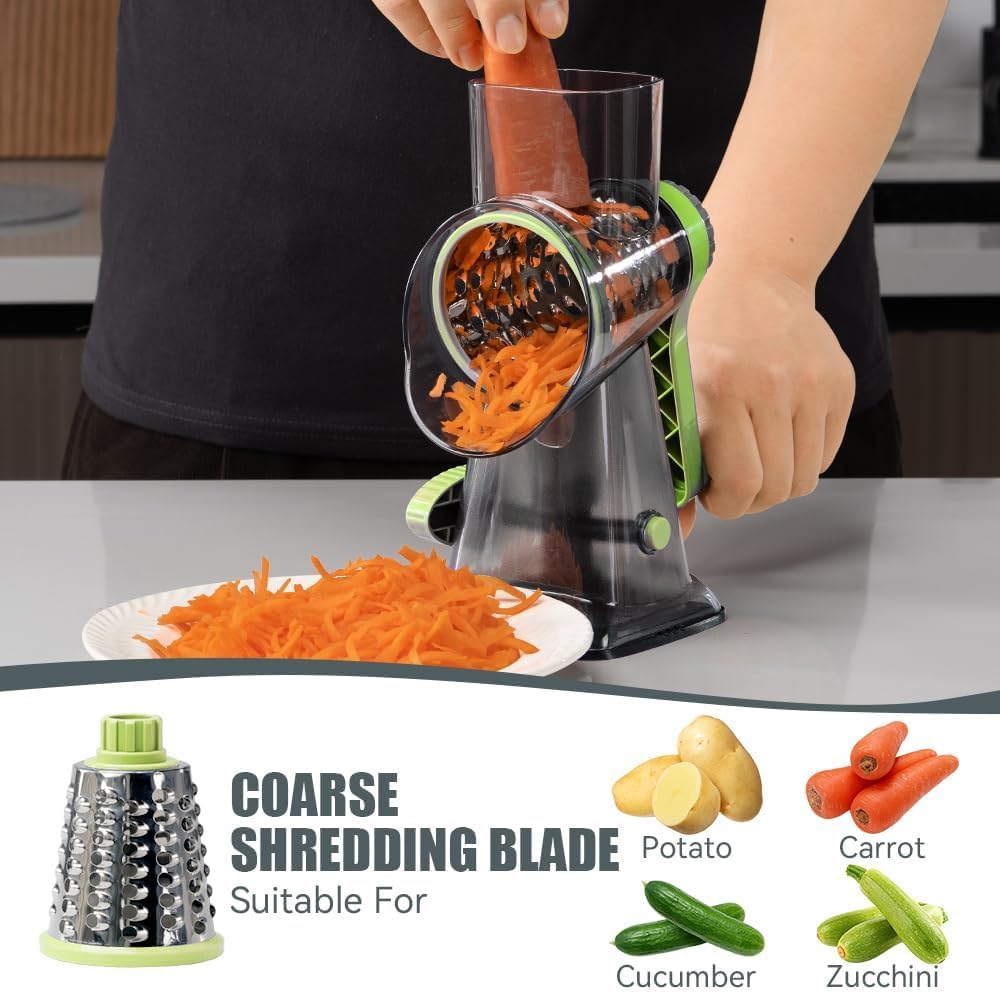 KEOUKE grater side view shows stable suction feet on polished counters.