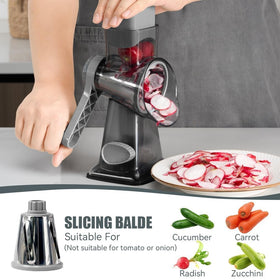 KEOUKE julienne and crinkle blades create vegetable cuts for fries.