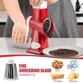 KEOUKE rotary cheese grater suction feet keep stable operation on smooth counters.