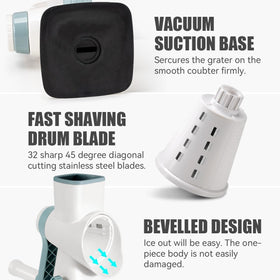 KEOUKE Rotary Ice Shaver easy-to-clean design simplifies post-use cleanup.
