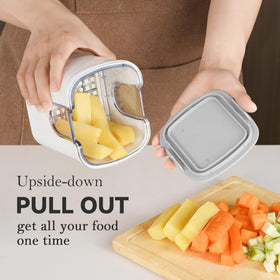 KEOUKE chopper used on potatoes for consistent fries thickness.