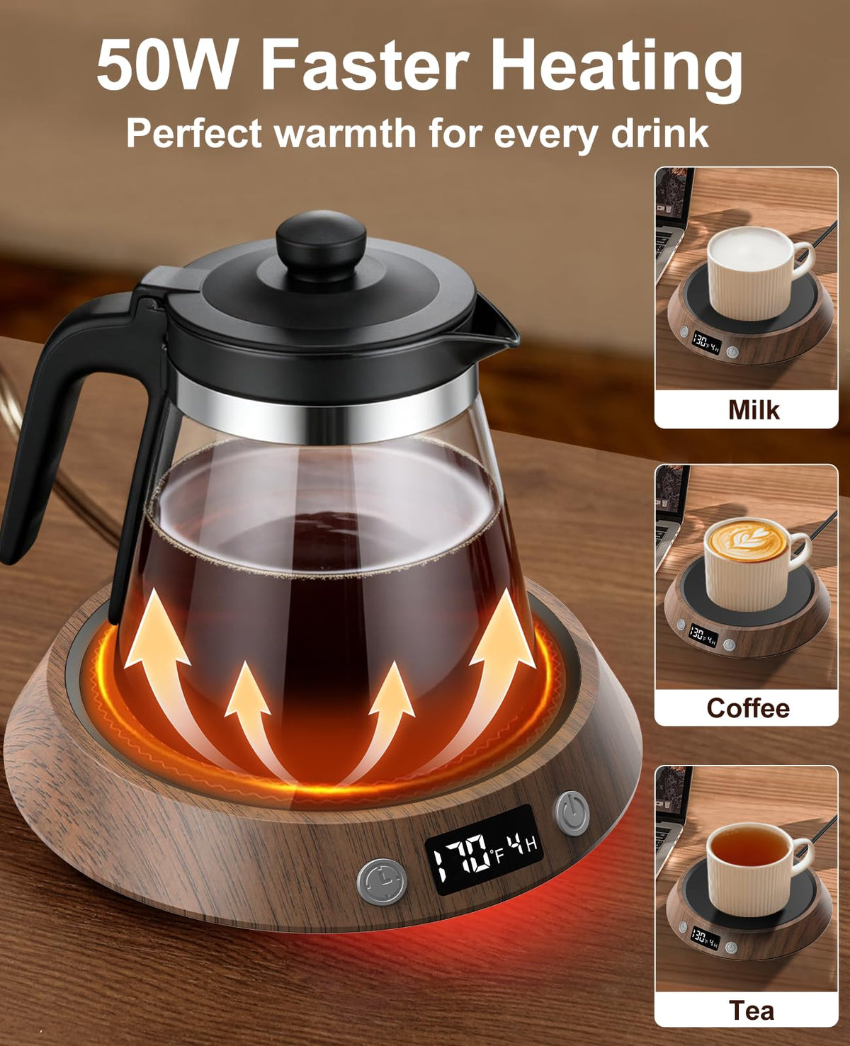 Kepwam candle warmer night light provides ambient lighting and status visibility